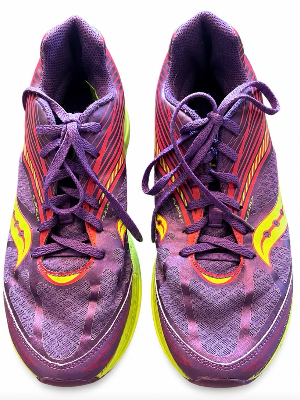 Saucony Kinvara 4 Purple and Yellow Athletic Running Shoes - Rare colourway